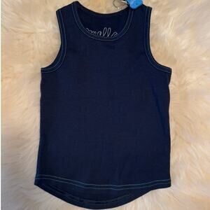 Smalls Merino Kids Wool Base Layer Vest Tank Top – French Navy – 2-3y
